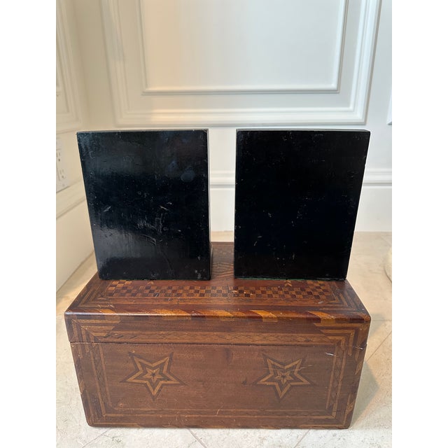 Vintage Handcrafted Pair of Equestrian Bookends With Horse of Embossed Copper on Wood, Made in England For Sale - Image 11 of 14