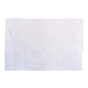Hibiscus Star White Applique Cotton Bedspread