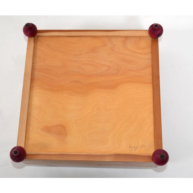 21st Century McAdams Design Cypress Lacewood Bronze Ceremony Box Nautical Fish For Sale - Image 10 of 12