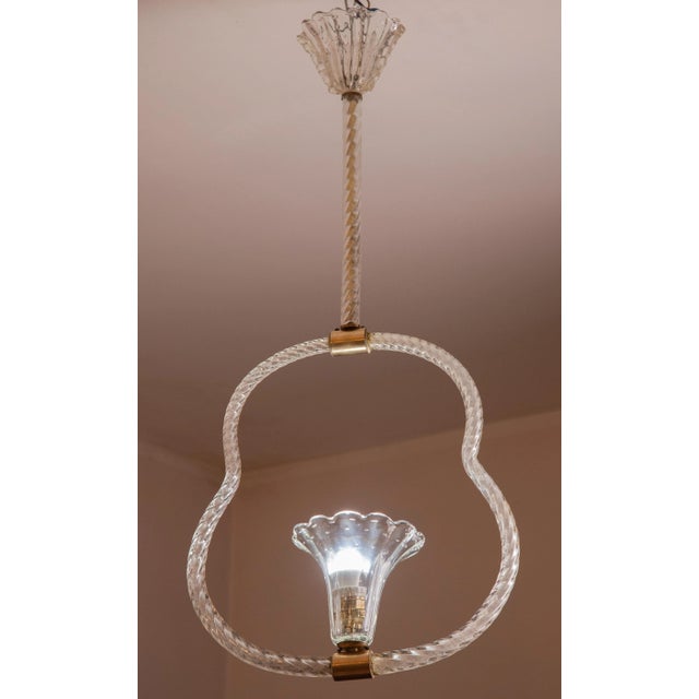 Splendid Murano chandelier made by the Barovier e Toso glassworks in the 1950s. The chandelier measures 90 cm in height...