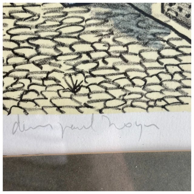 Yellow Original Hand Signed Jean Paul Moyne Lithograph Limited Edition With Certificate of Authenticity For Sale - Image 8 of 12