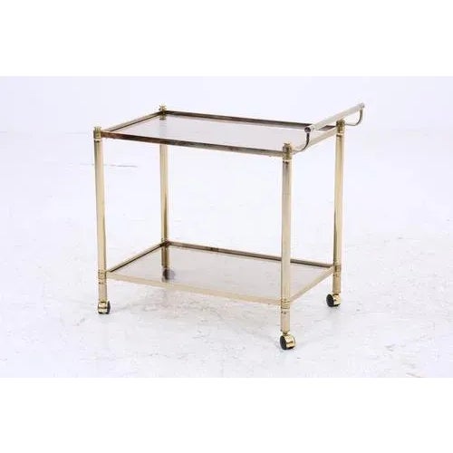 Vintage Glass Serving Cart, 1960s For Sale - Image 4 of 10