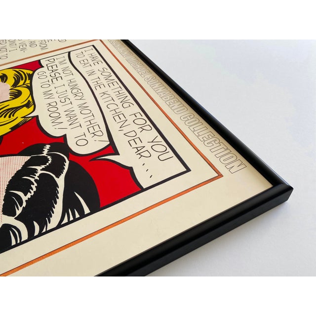 Roy Lichtenstein Vintage 1985 Lithograph Print Framed Large Pop Art Exhibition Poster " Eddie Diptych " 1962 For Sale - Image 11 of 15