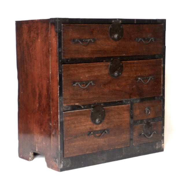 Antique JapaneseSmall Ko Dansu Tansu Chest For Sale - Image 4 of 6