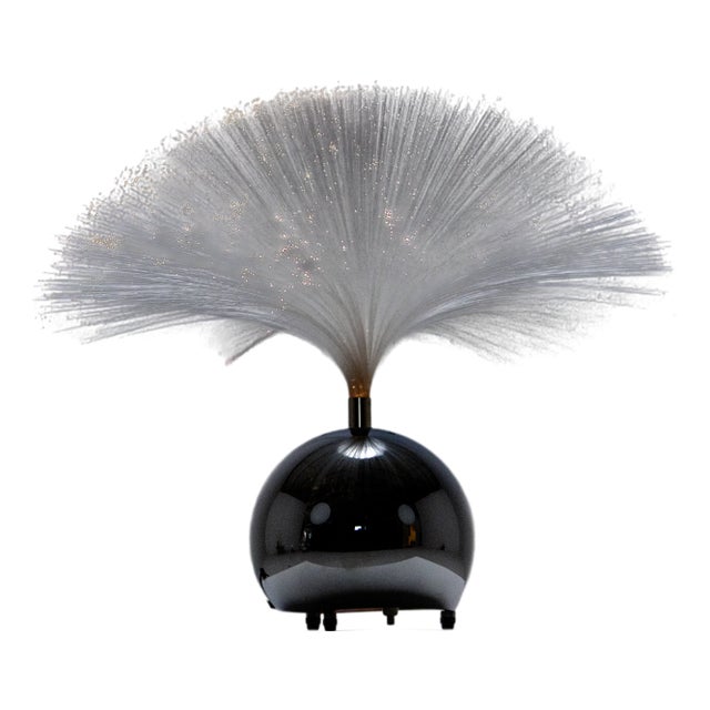 Vintage German Fiber Optic Table Lamp, 1970s For Sale