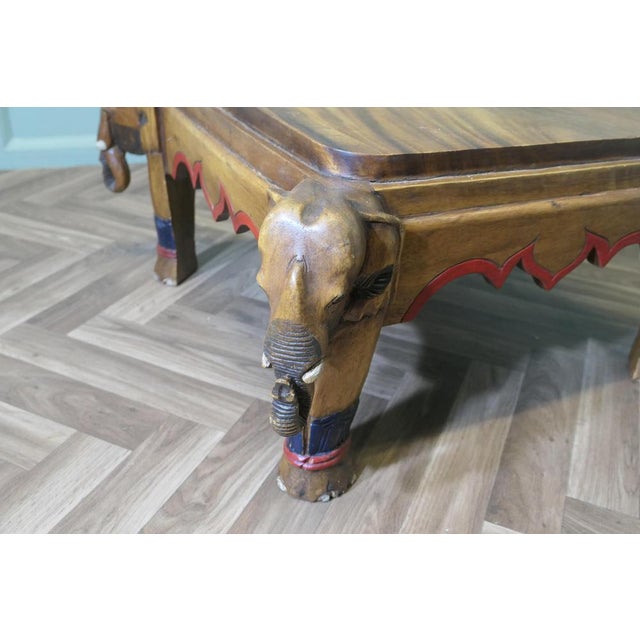 1980s Anglo Indian Elephant Coffee Table, 1980 For Sale - Image 5 of 9