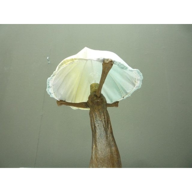 Table lamp from Bernhard Weyrather's workshop. Each lamp is unique and made by hand. Fully functional. The fabric of the...