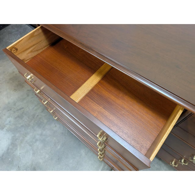Mid Century Modern Walnut Dresser by Paul Frankl for Johnson Furniture, C1950s For Sale - Image 12 of 18