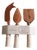 New Artistic Accents Acacia Wood Set of 3 Cheese Set For Sale