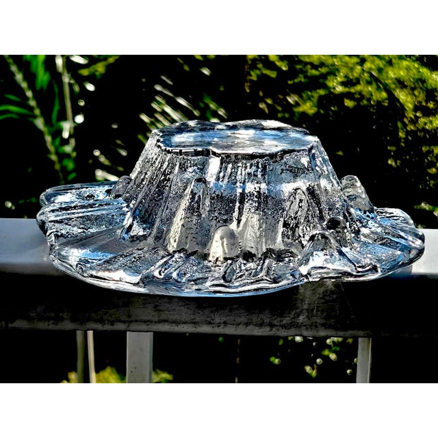 1960s 1960s Blenko Glass Brutalist Ashtray/Trinket Dish Designed by Joel Myers For Sale - Image 5 of 14