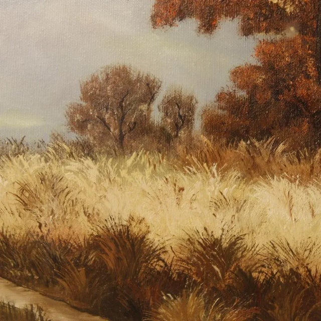 Italian painting oil on canvas. 20th-century framework depicting landscape of good pictorial quality. Work signed and...