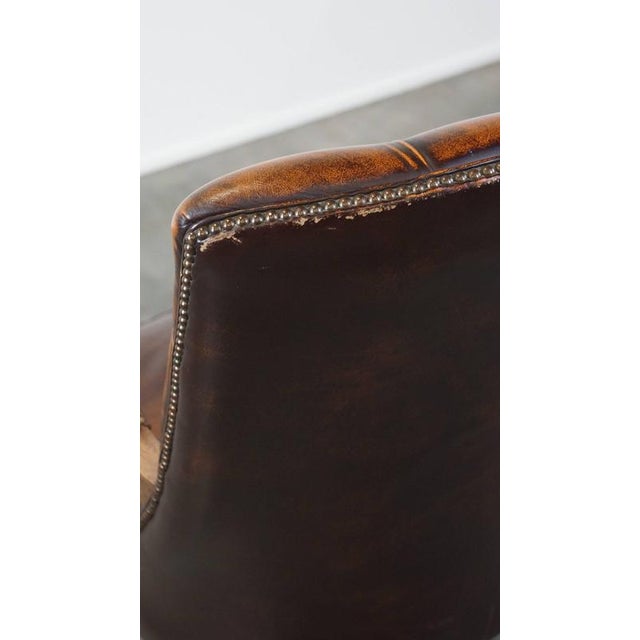 English Chesterfield Leather Chair For Sale - Image 11 of 12