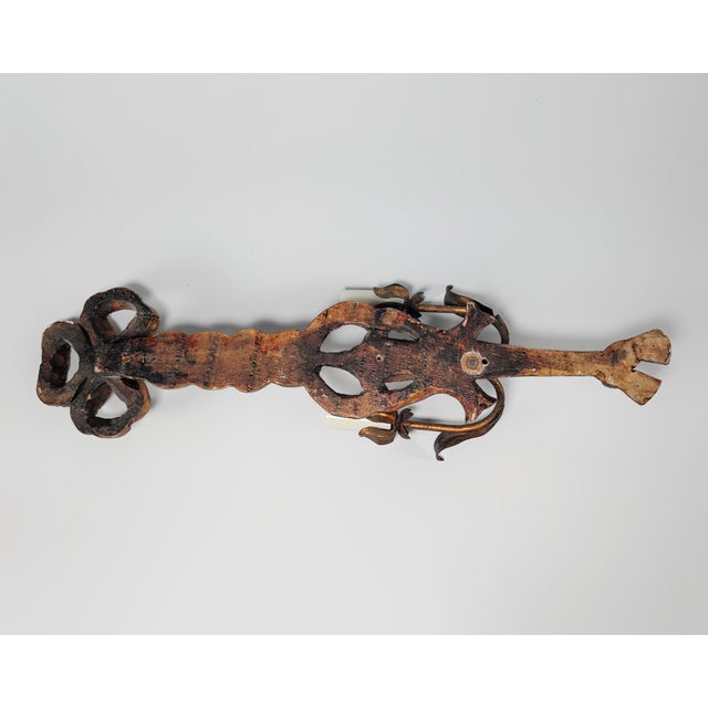 Wood Large Italian Florentine Gold Gilt Wall Candleholder, 1950s For Sale - Image 7 of 8