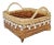 Vintage Coastal Large Bamboo & Cowry Basket For Sale