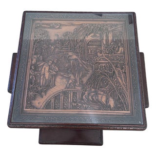 Early 20th Century Sake Coffee Table With 4 Benches For Sale