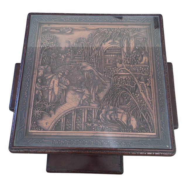 Early 20th Century Sake Coffee Table With 4 Benches For Sale