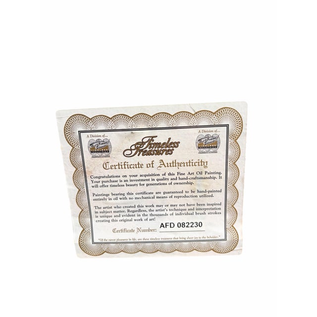 Late 20th Century Oil on Canvas Portrait of a Woman in Ornate Carved Frame For Sale - Image 9 of 10