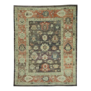 Turkish Oushak Old Wool Rug 9'3" x 11'9" #30140 For Sale