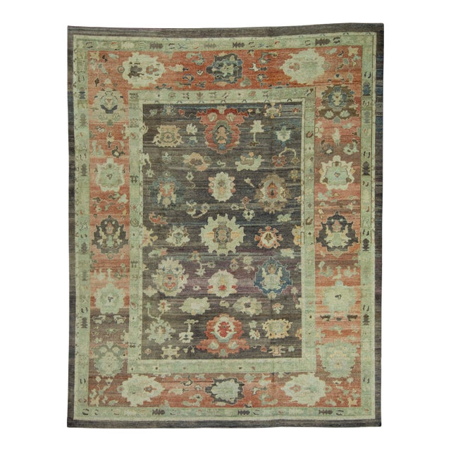 Turkish Oushak Old Wool Rug 9'3" x 11'9" #30140 For Sale