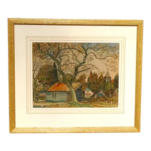 "The Horseshoes", 1969 Original Watercolor Painting