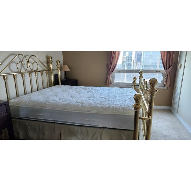 Vintage Dresher Solid Brass Full‑Size Bed – Rare, No Longer Made For Sale - Image 10 of 11