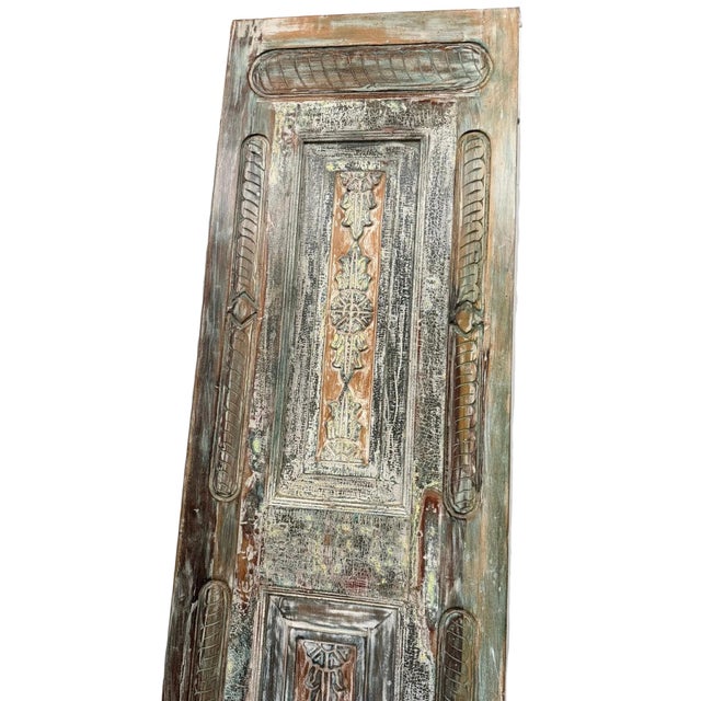 Bring soulful character and timeless craftsmanship into your home with this vintage hand-carved solid wood single barn...