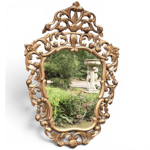 Baroque Italian Baroque Giltwood Mirror For Sale - Image 3 of 12
