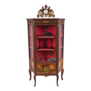French Painted Display Cabinet from Vernis Martin, 1900s For Sale