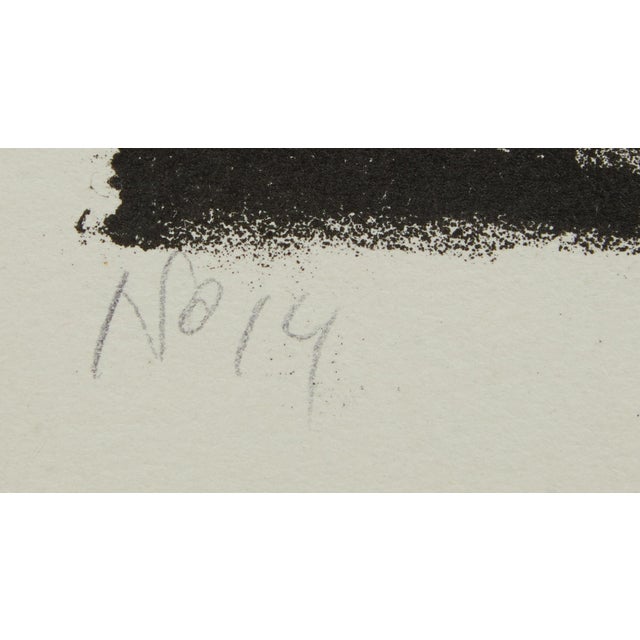 Abstract Mid Century Block Print #14 Unknown Artist 1958 on Watercolor Paper For Sale - Image 3 of 8