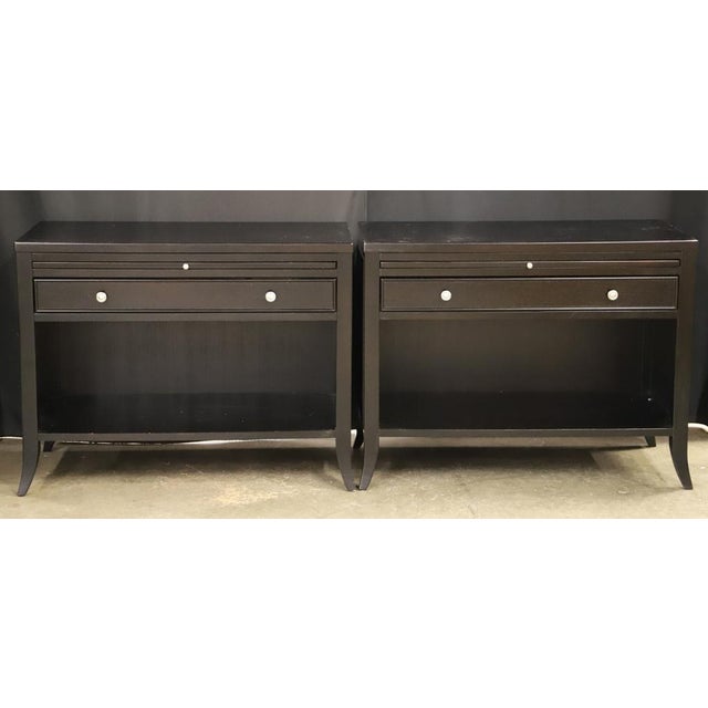 Arhaus Black Nightstand Side Tables, a Pair Chairish