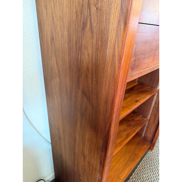 Glenn of California American Walnut Bookshelf + Drawers, Mid 20th Century For Sale - Image 11 of 12