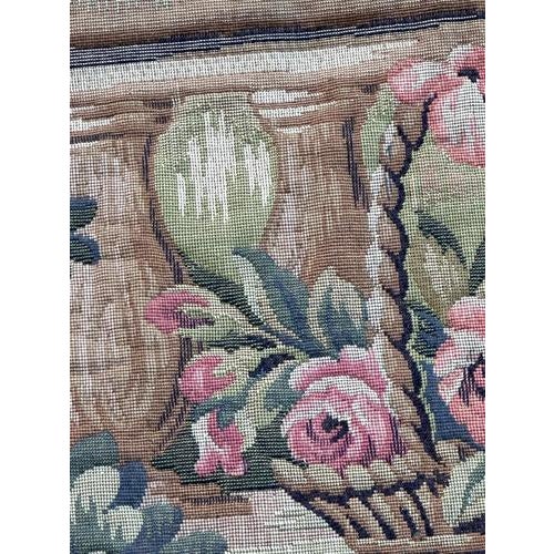 Mid-Century Jacquard Halluin Birds Offering Tapestry in the style of François Boucher, France, 1960s For Sale - Image 18 of 18