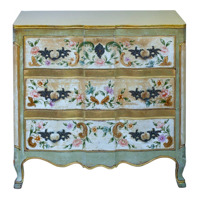 Vintage Hand Painted Italian Dresser For Sale