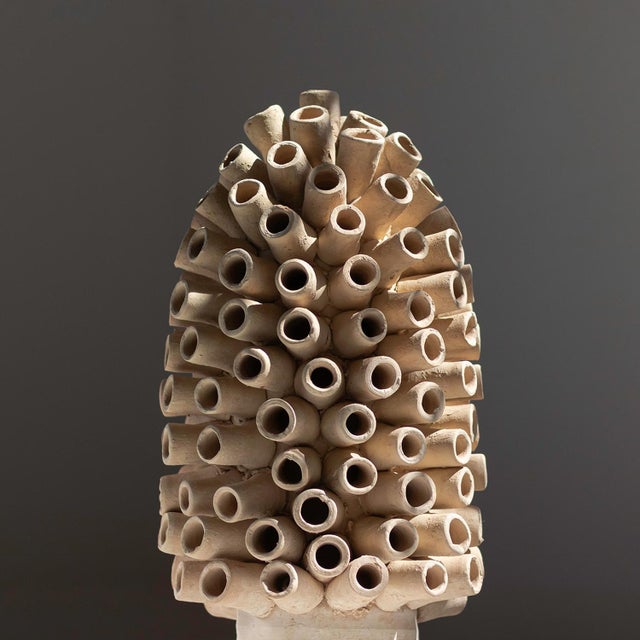 Unglazed Tamegroute Clay Sculpture by Azele Studio For Sale - Image 4 of 9