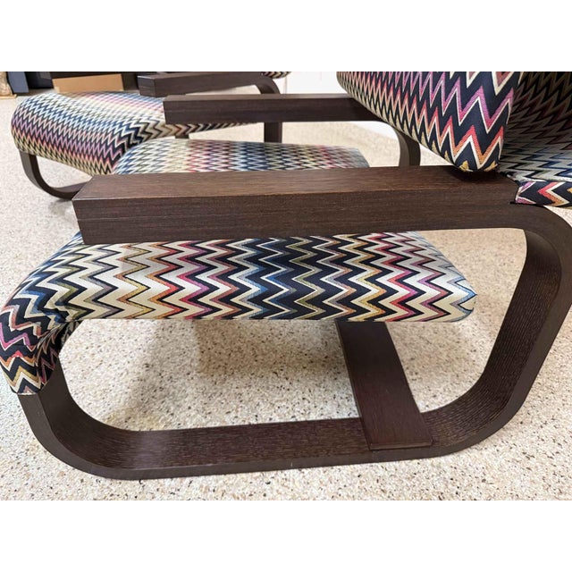 Missoni-Style Home Zigzag Lounge Chairs (Pair) -- Mint Condition For Sale In Miami - Image 6 of 13