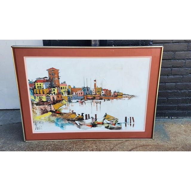 White Ernst Aebi (American/Swiss, 1896-1972) Oil on Canvas Nautical Ship Framed Painting For Sale - Image 8 of 9