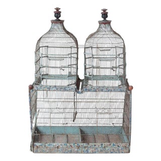 French 19th Century Painted Architectural Birdcage For Sale
