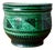 Green Glazed Earthenware Cachepot, 1940s For Sale