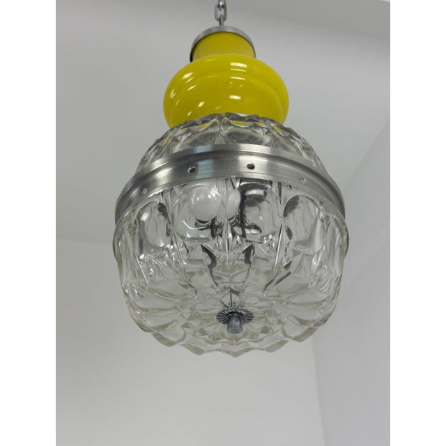 Space Age Pendant Lamps in Yellow Murano Glass, 1970s, Set of 2 For Sale - Image 9 of 15