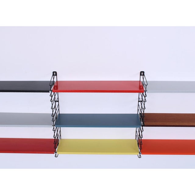 Modular Metal Wall Rack by A.D. Dekker for Tomado, 1950s, Set of 13 For Sale - Image 9 of 16