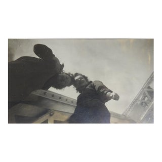 Mid 20th Century Women on a Bridge Quirky Snapshot Photograph For Sale