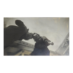 Mid 20th Century Women on a Bridge Quirky Snapshot Photograph