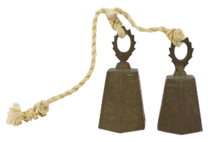 Engraved Brass Bells - a Pair