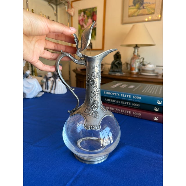 French Vintage French "Etain" Pewter Wine / Liquor Carafe, Made in France For Sale - Image 3 of 6