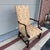 A Vintage Mahogany Hepplewhite Style Lolling Chair, Circa 1970’s Made in the USA, circa 1970's. Unknown manufacturer....