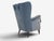 Danish Cabinetmaker, Lounge Chairs, Blue Velvet, Stained Wood, Denmark, 1950s For Sale In New York - Image 6 of 11