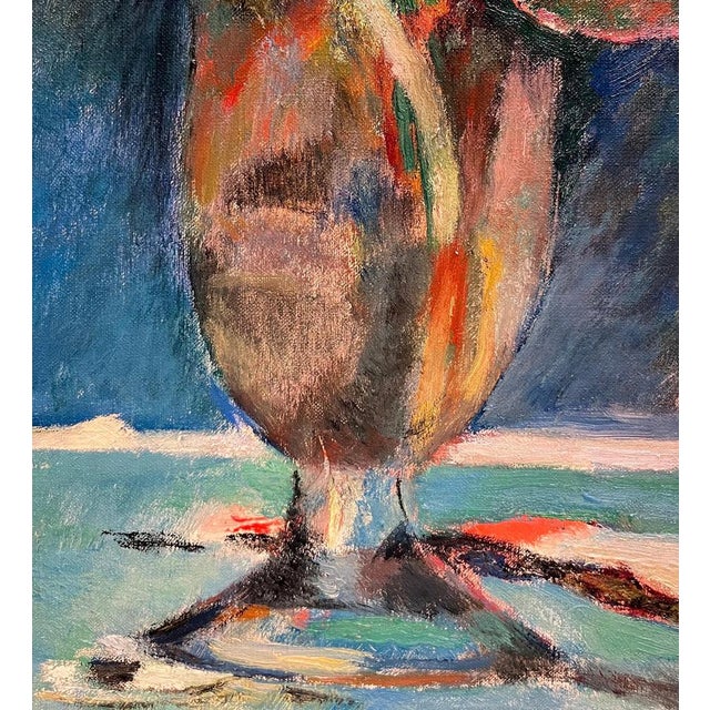 Modern Fernand Blondin, Flowers in a Vase, Oil on Canvas For Sale - Image 3 of 11