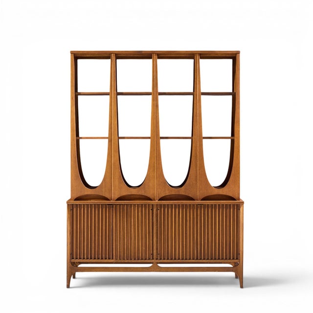 Broyhill Brasilia Mid Century Walnut Room Divider For Sale - Image 11 of 11