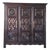 Antique Hand-Carved Renaissance Revival 3-Door Armoire/Cabinet in Dark Oak For Sale
