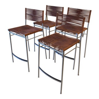 Set of Four Pierantonio Bonacina Counter Stools For Sale